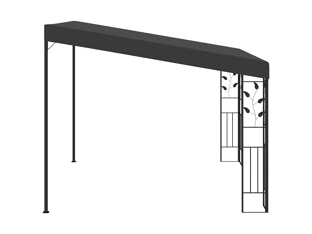 Gazebo - Tenda de recepção de parede 3x3x2,5 m antracite PT364965