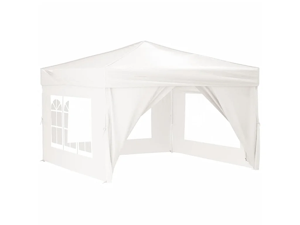 Tente de réception pliable avec parois Blanc 3x3 m WVGQ3715