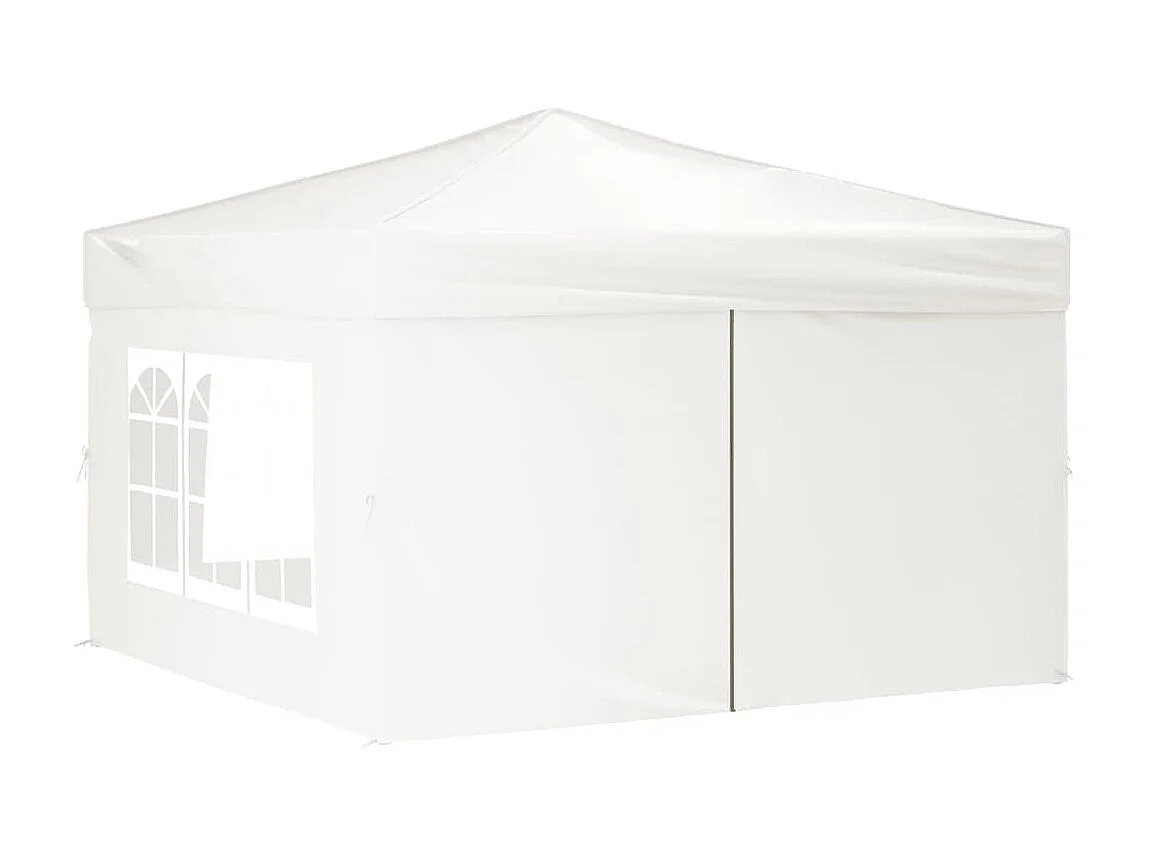 Tente de réception pliable avec parois Blanc 3x3 m WVGQ3715