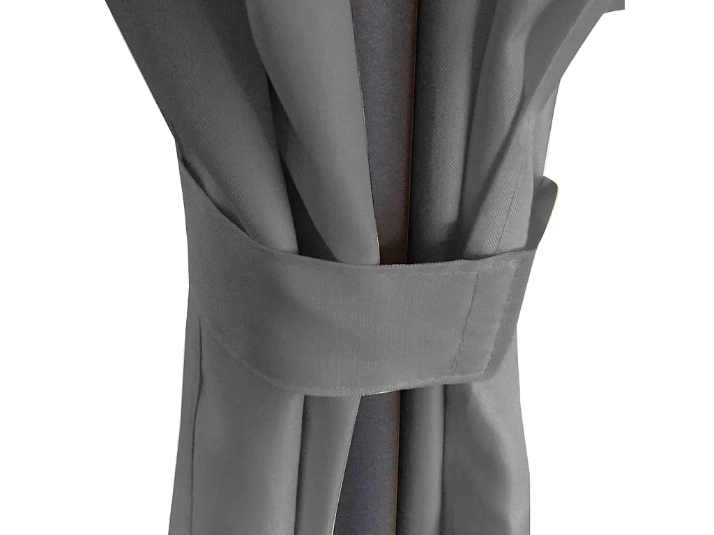 Tonnelle avec rideaux Rond 3,5 x 2,7 m Anthracite WVGQ5953