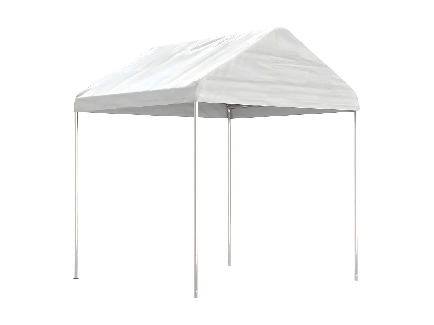 Tonnelle avec toit blanc 2,28x2,23x2,69 m polyéthylène WVGQ7983