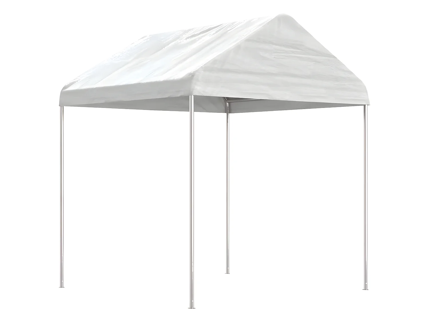 Gazebo - Tenda de recepção com telhado 2,28x2,23x2,69 m polietileno branco PT345637