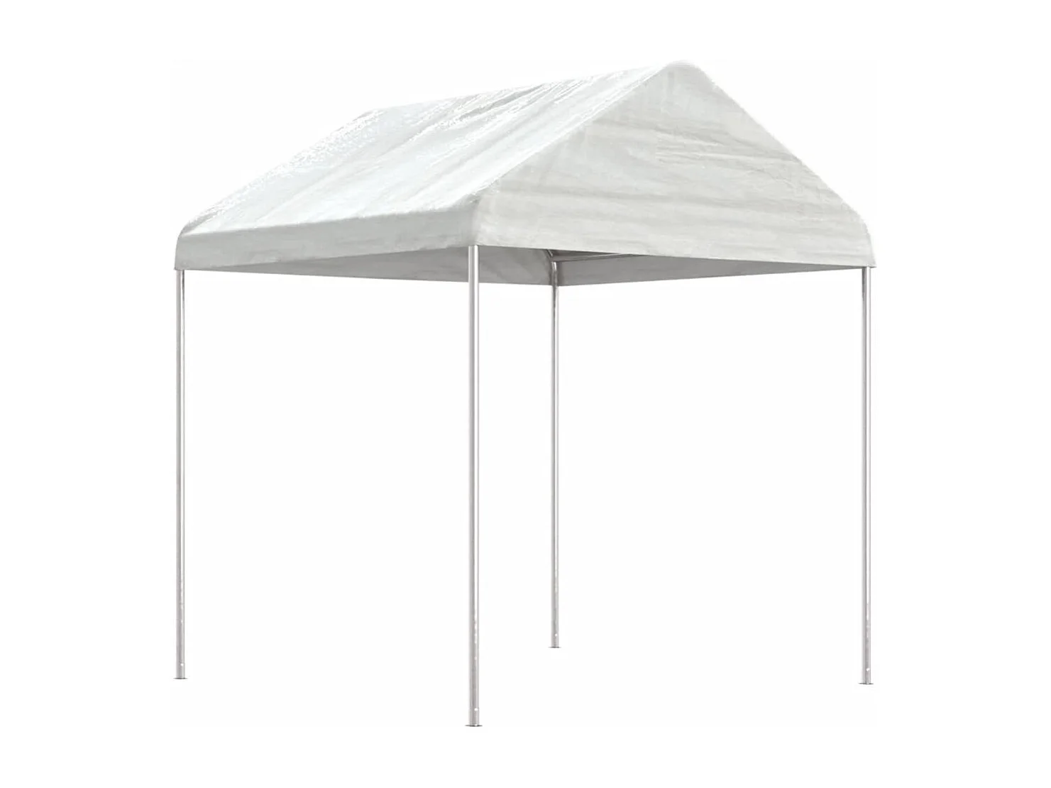 Tonnelle avec toit blanc 2,28x2,23x2,69 m polyéthylène WVGQ7983