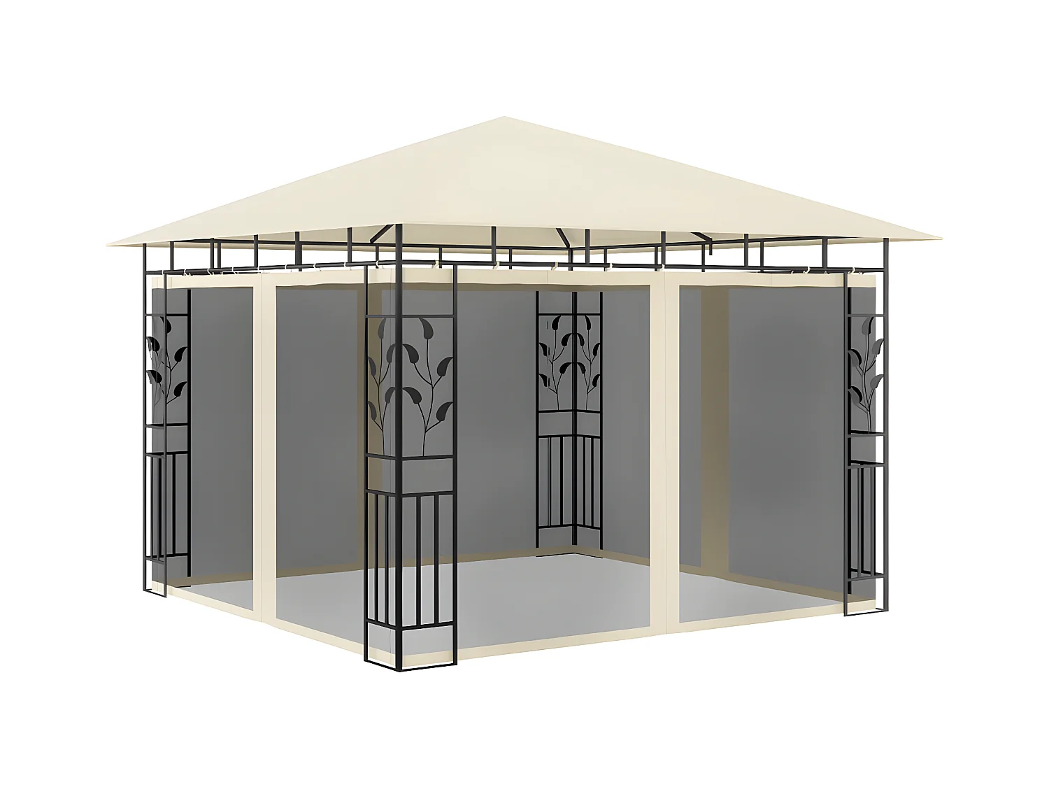 Tonnelle avec moustiquaire 3x3x2,73 m Crème 180 g/m² WVGQ8904