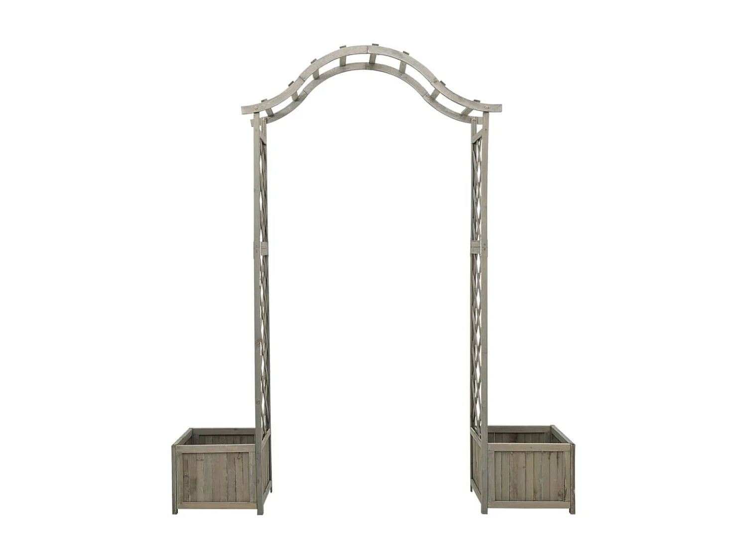 Pergola de jardin avec jardinière Gris Bois pin massif WVGQ8809