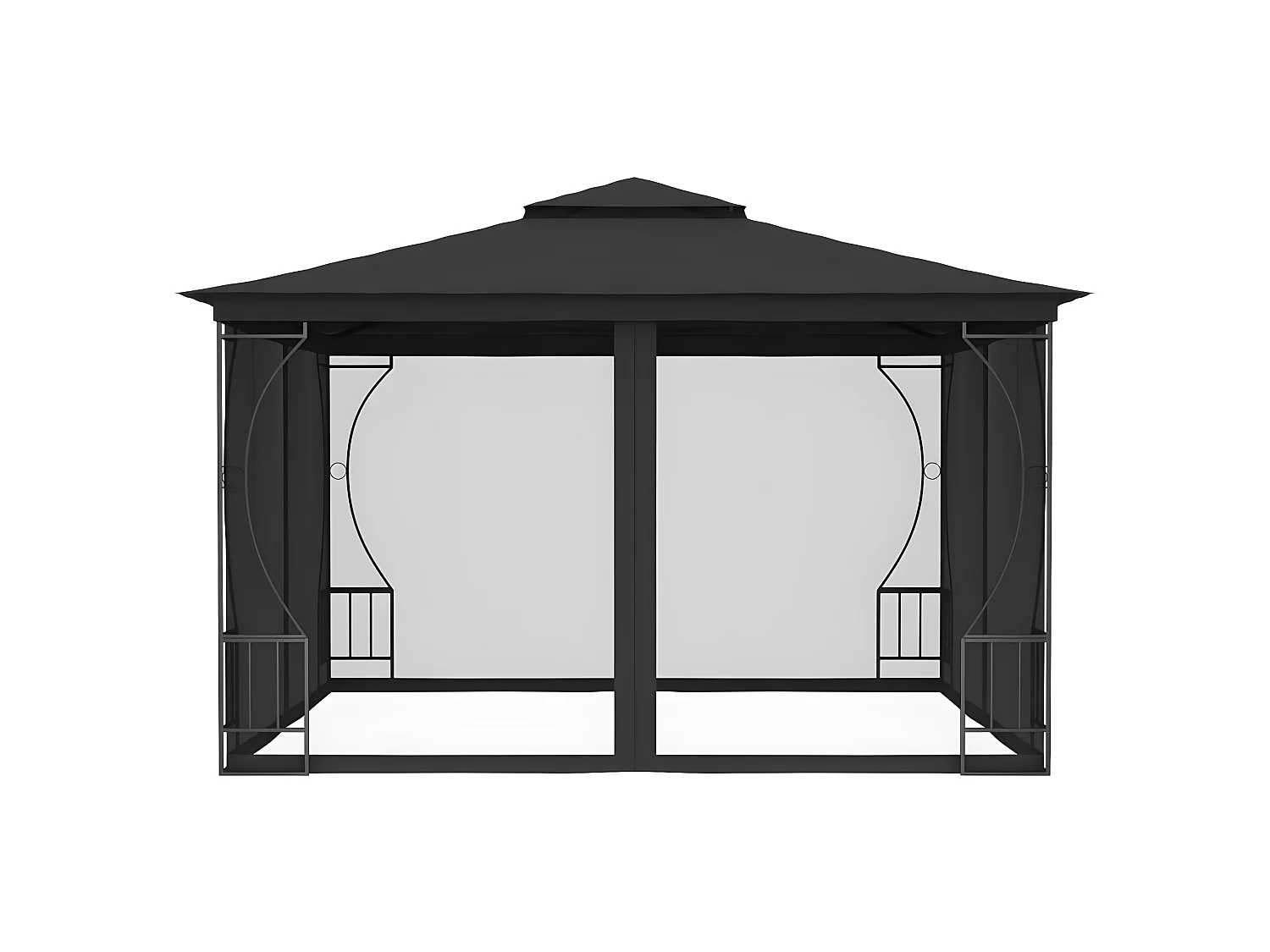 Gazebo - Tenda de recepção com redes 300x300x265 cm antracite PT979149