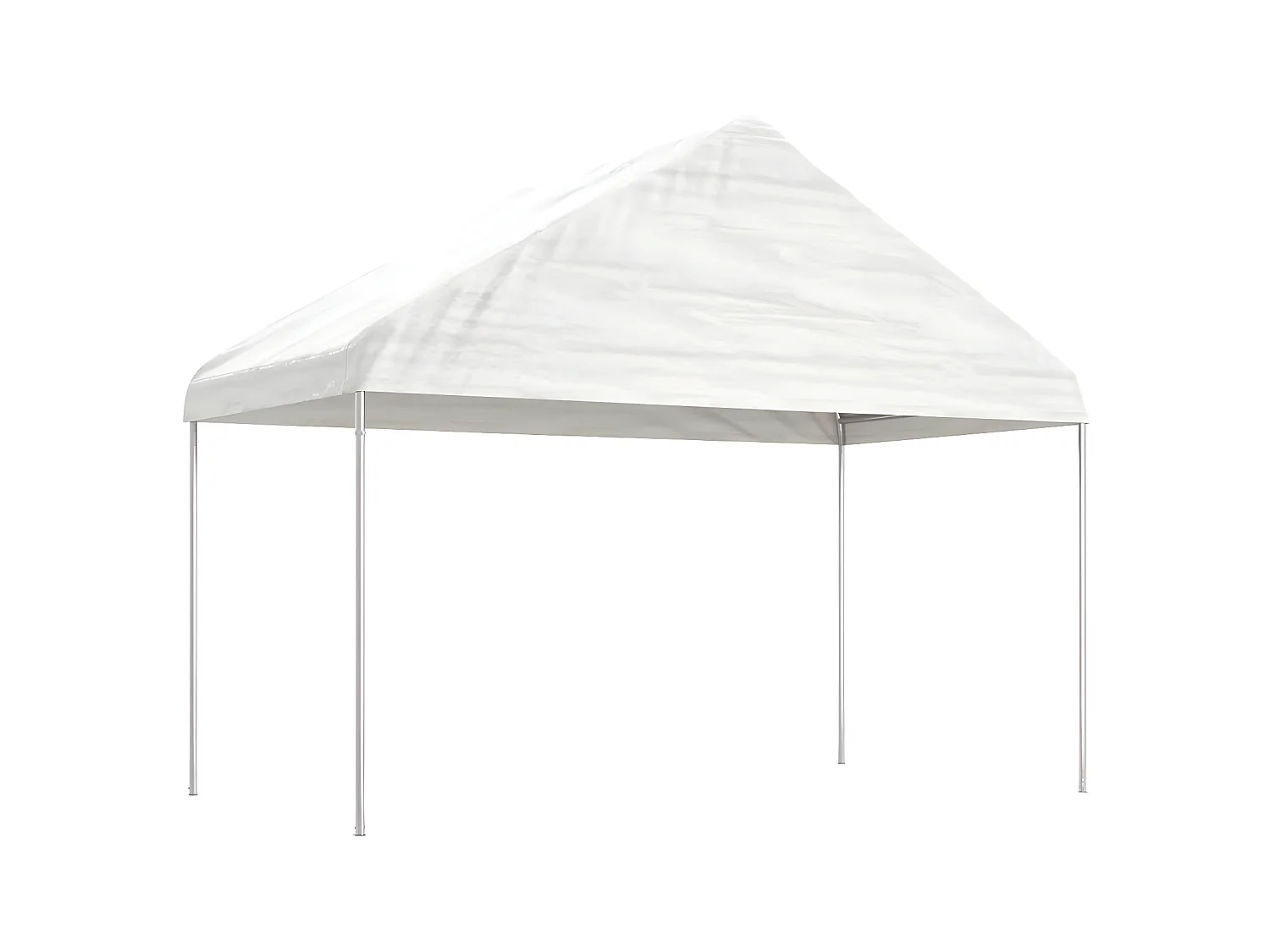 Tonnelle avec toit blanc 4,08x2,23x3,22 m polyéthylène WVGQ5012