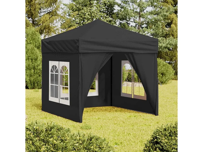 Tente de réception pliable avec parois Anthracite 2x2 m WVGQ3364