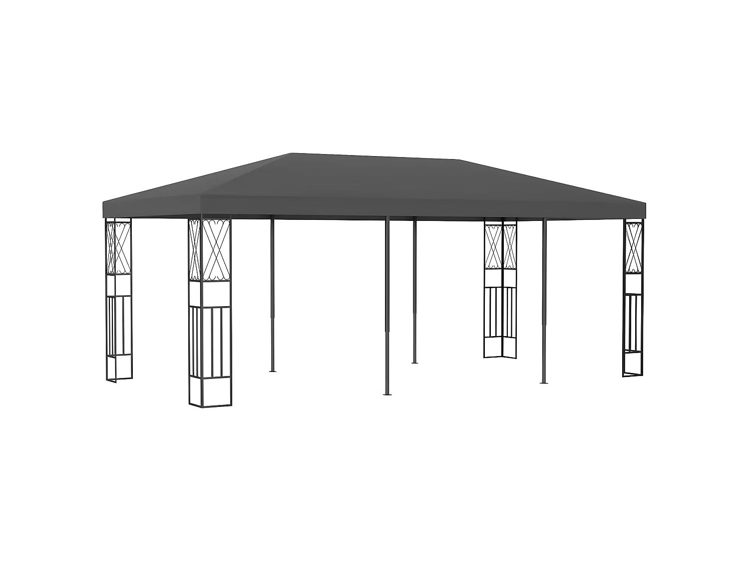 Tonnelle 3x6 m Anthracite Tissu WVGQ5776