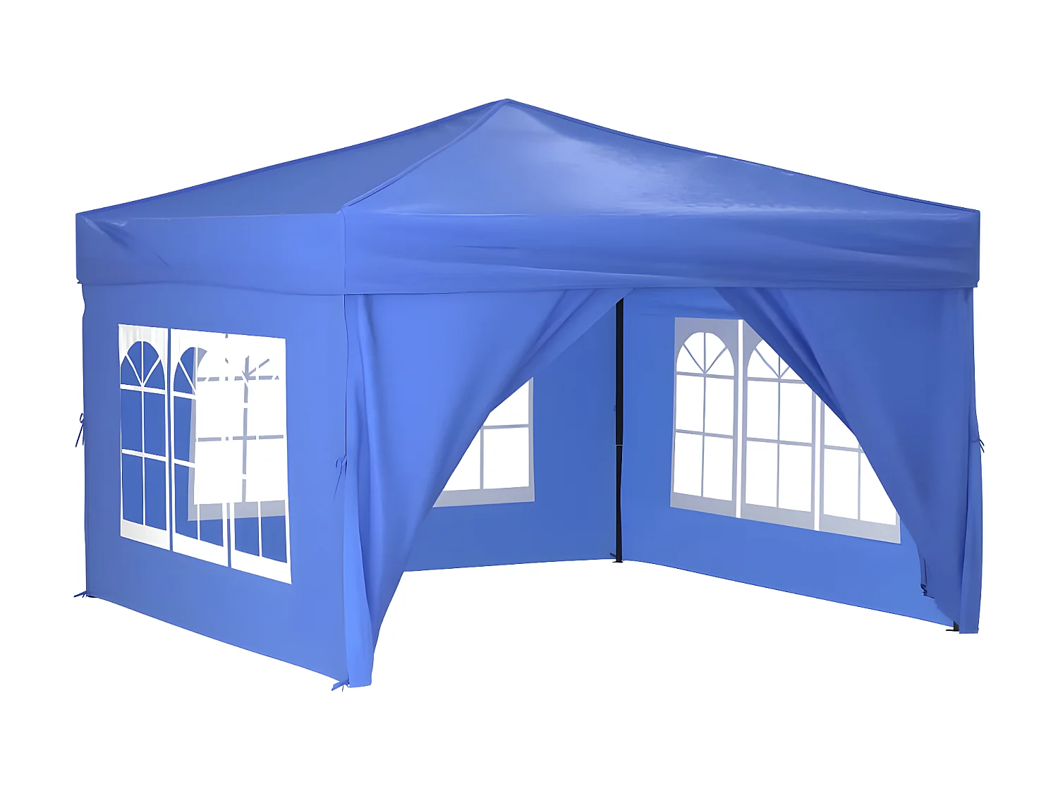 Tenda para festas dobrável com paredes laterais 3x3 m azul PT307510
