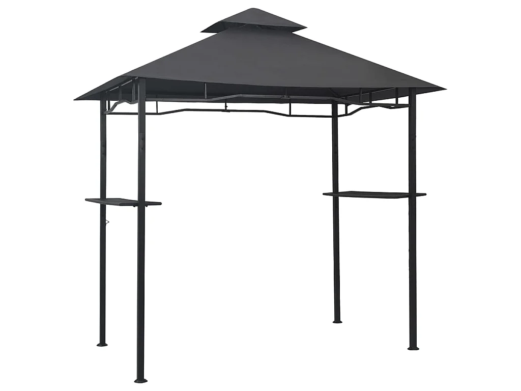 Barbecue paviljoen 240x150x255 cm staal antraciet NL929441
