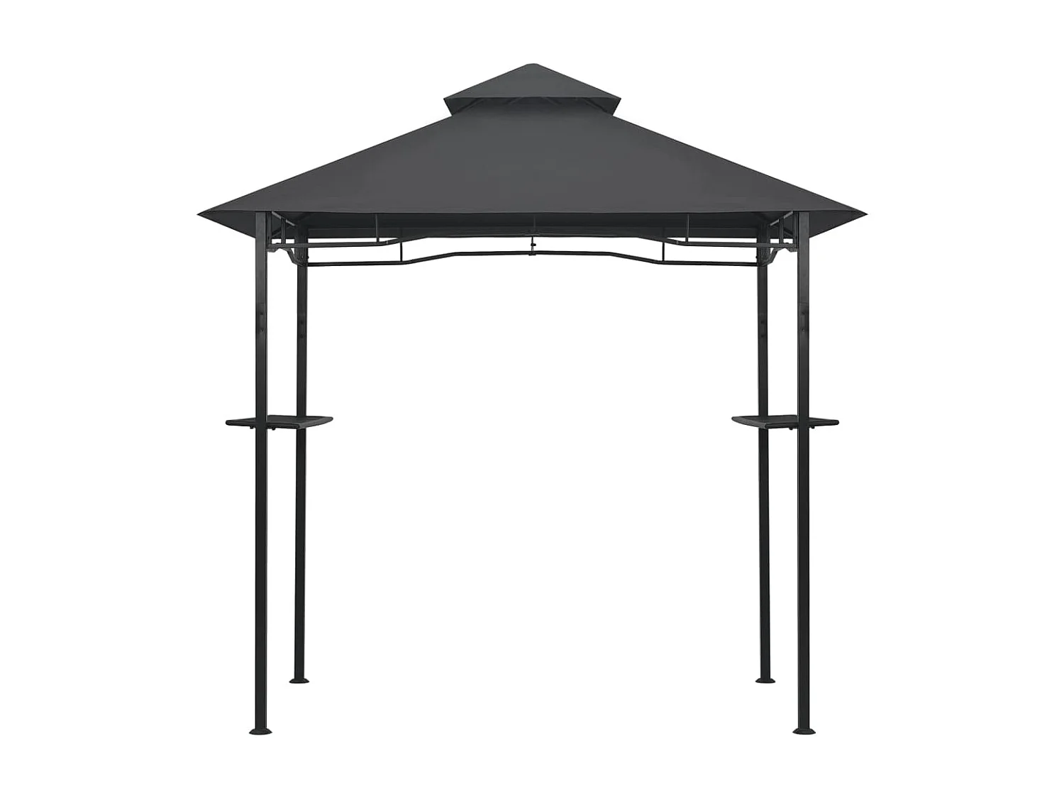 Barbecue paviljoen 240x150x255 cm staal antraciet NL929441