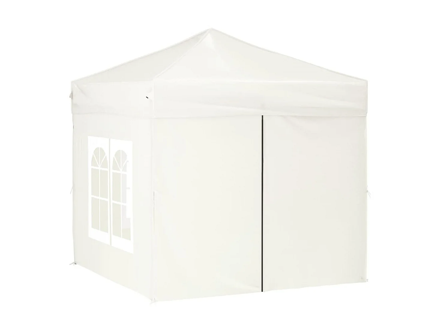 Partytent inklapbaar met zijwanden 2x2 m crèmekleurig NL564370