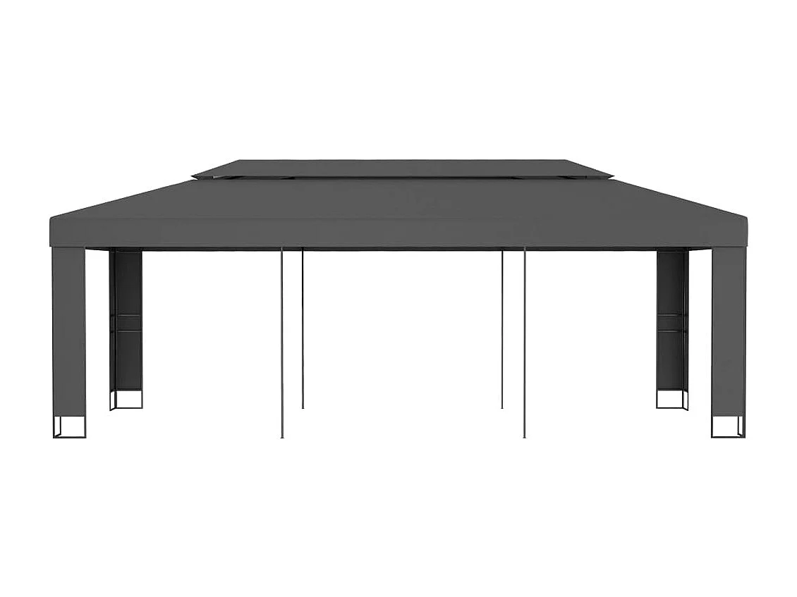 Tonnelle avec toit double 3x6 m Anthracite WVGQ5540