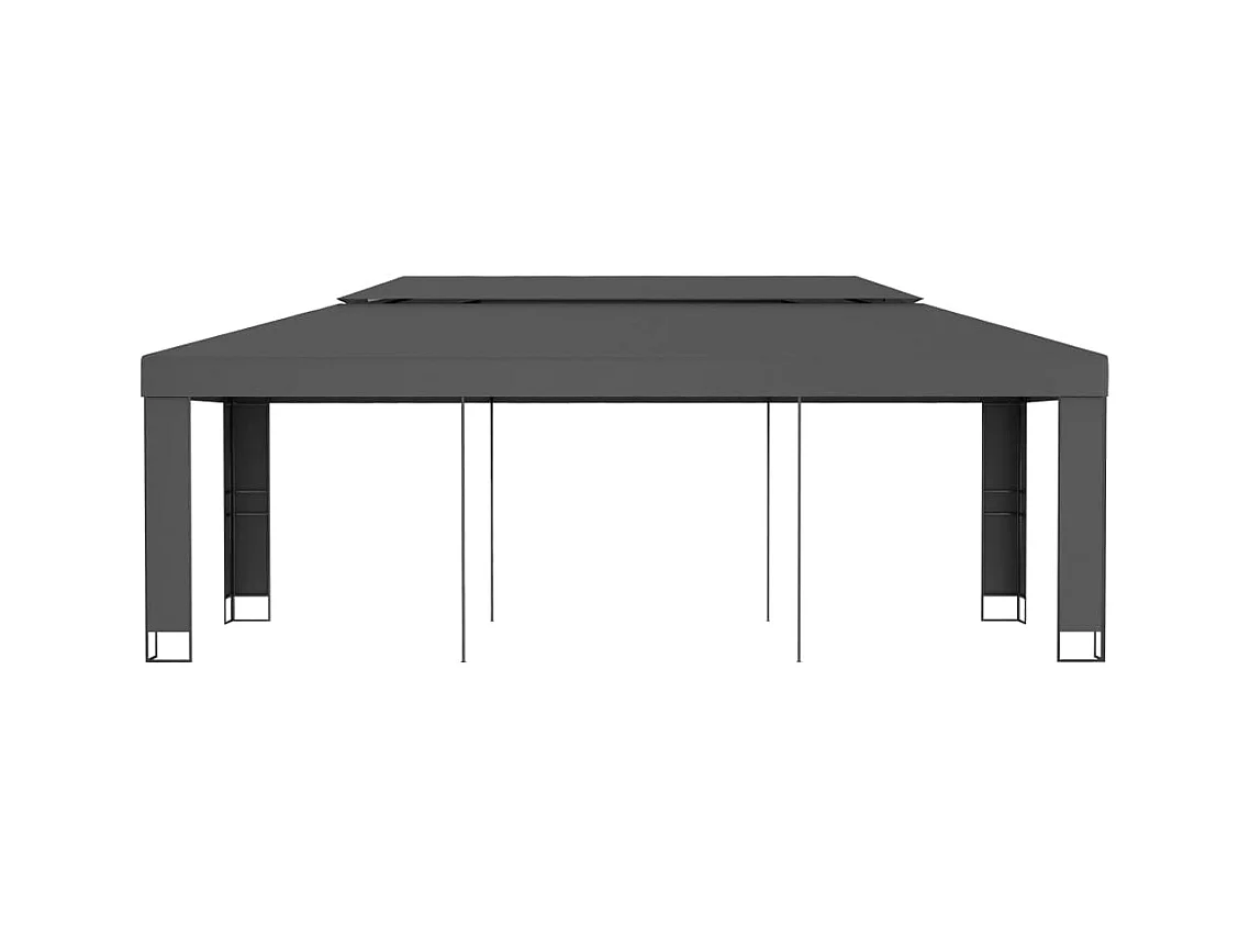 Tonnelle avec toit double 3x6 m Anthracite WVGQ5540