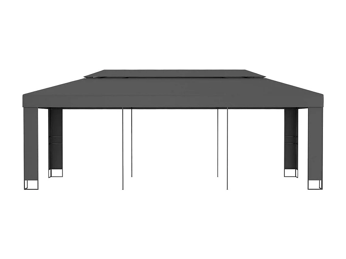 Tonnelle avec toit double 3x6 m Anthracite WVGQ5540
