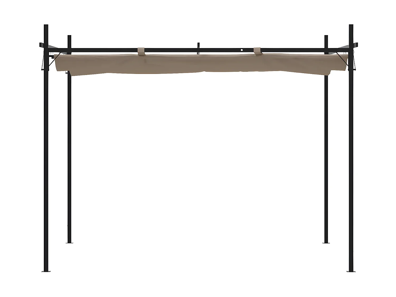 Pergola avec toit rétractable taupe 295x292x230 cm WVGQ7974