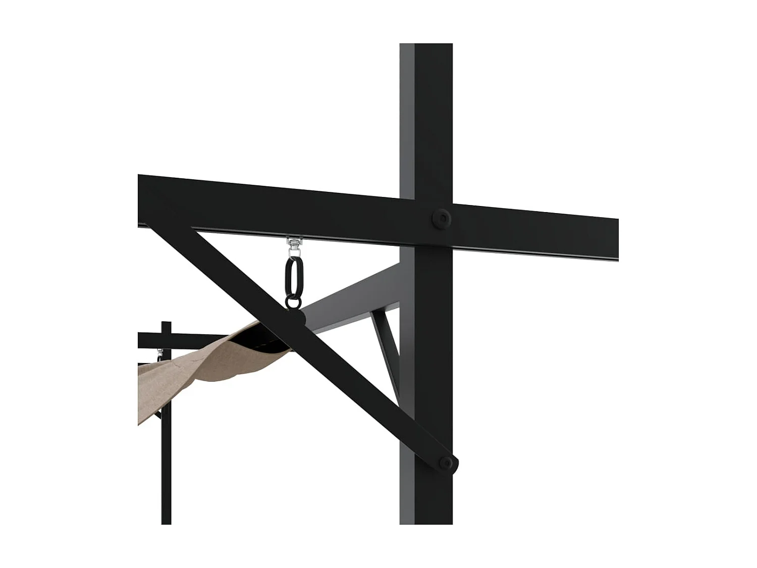 Pergola avec toit rétractable taupe 295x292x230 cm WVGQ7974