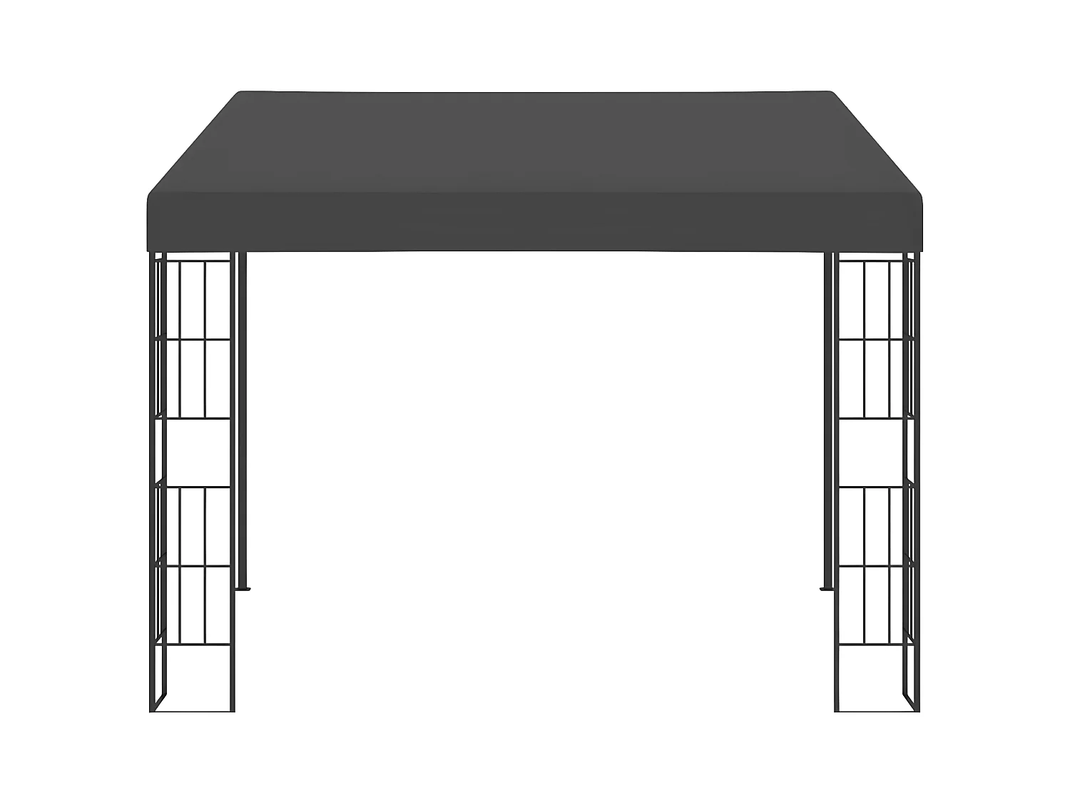 Tonnelle mural 3x3 m Anthracite Tissu WVGQ7161