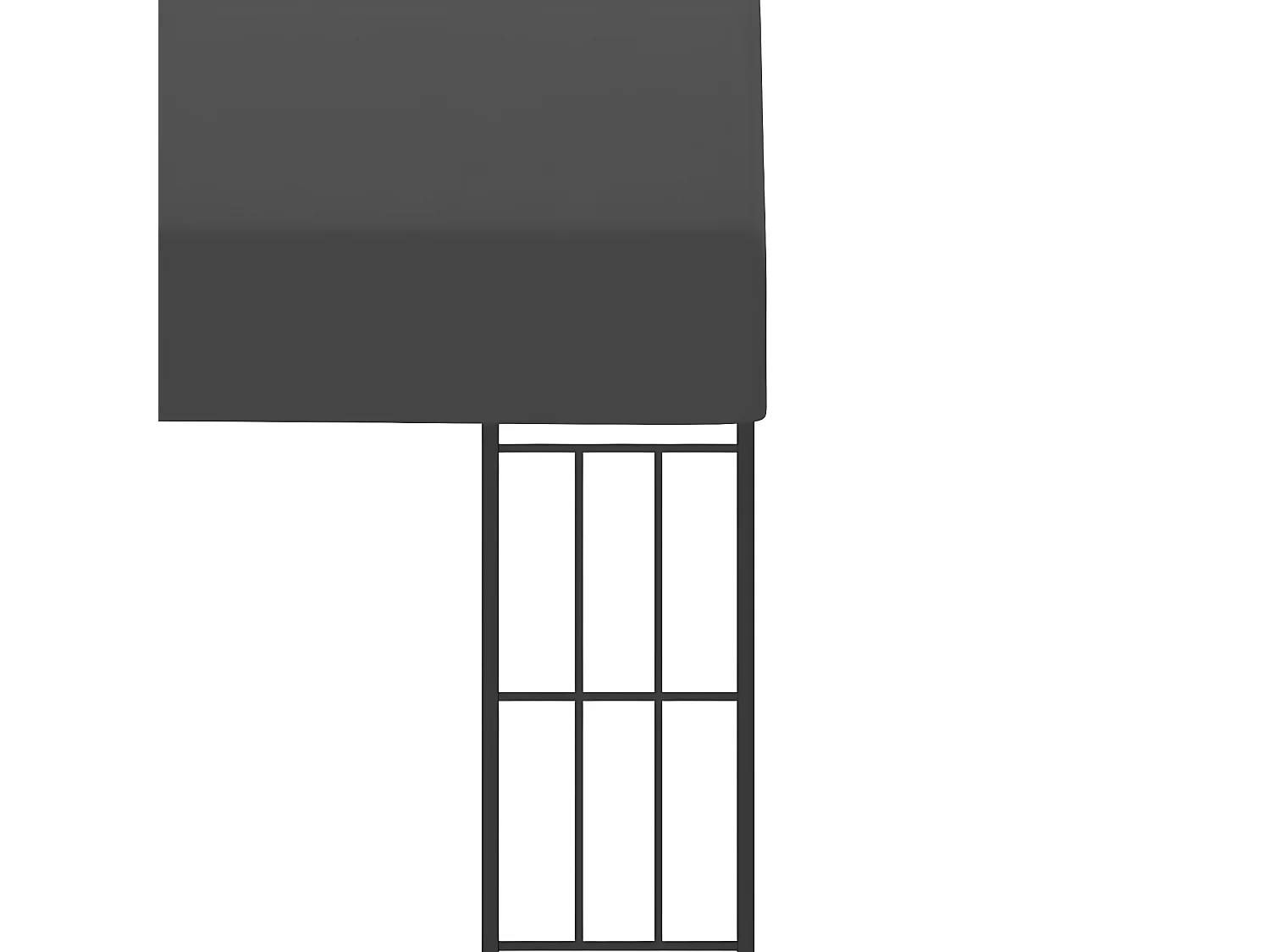 Tonnelle mural 3x3 m Anthracite Tissu WVGQ7161