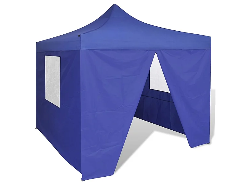 Tenda dobrável 3 x 3 m azul com 4 paredes PT340259