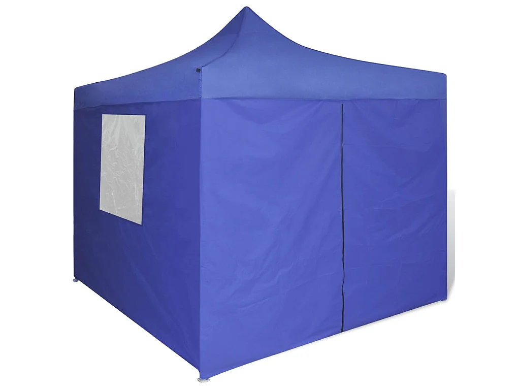 Cenador plegable azul con 4 paredes 3x3 m ES334700
