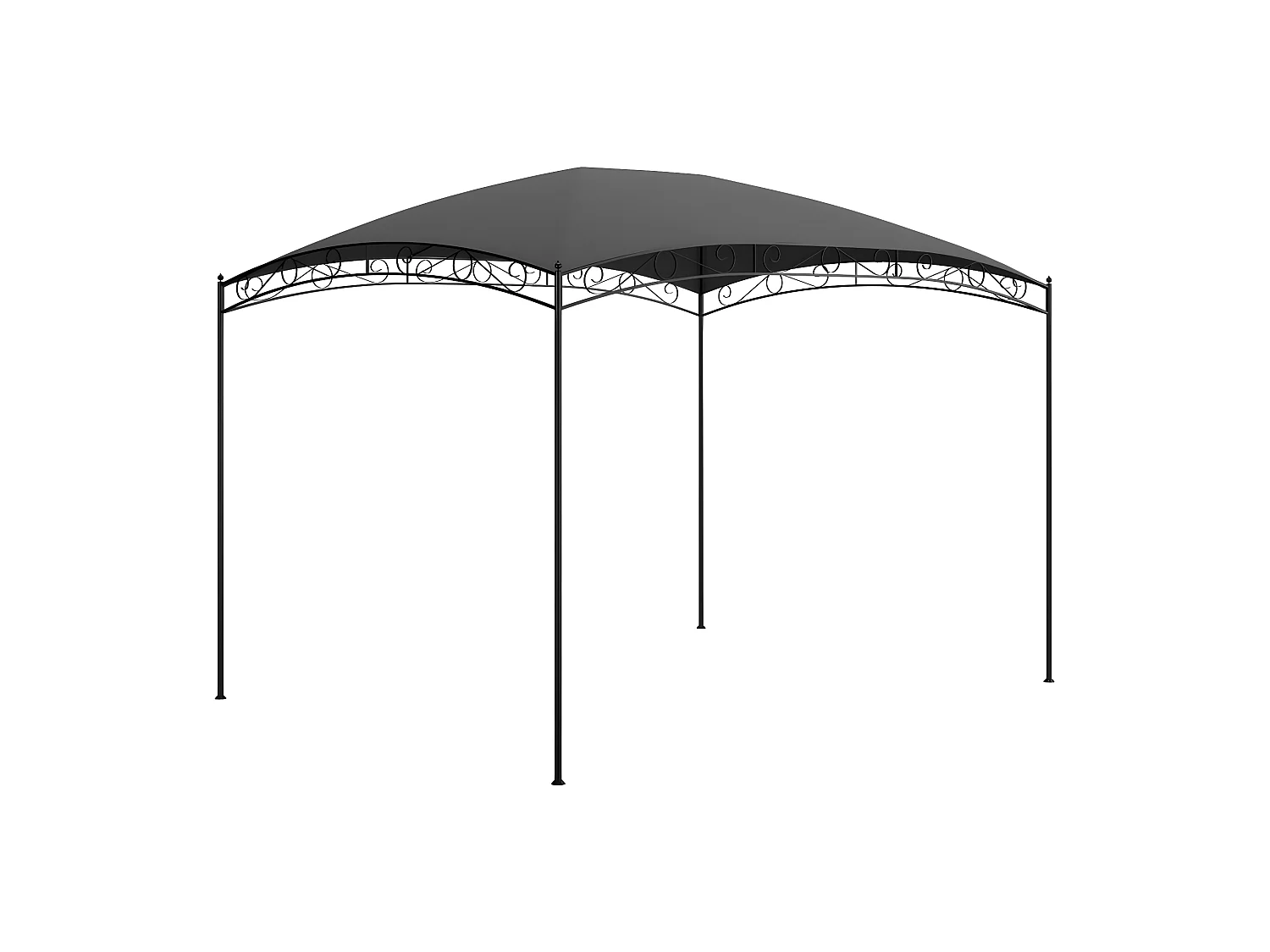 Tonnelle 3x4x2,65 m Anthracite 180 g/m² WVGQ6443