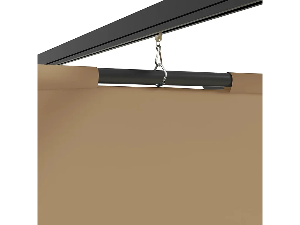 Gazebo - Tenda de recepção com cortinas 3x3 m aço cinzento-acastanhado PT912764