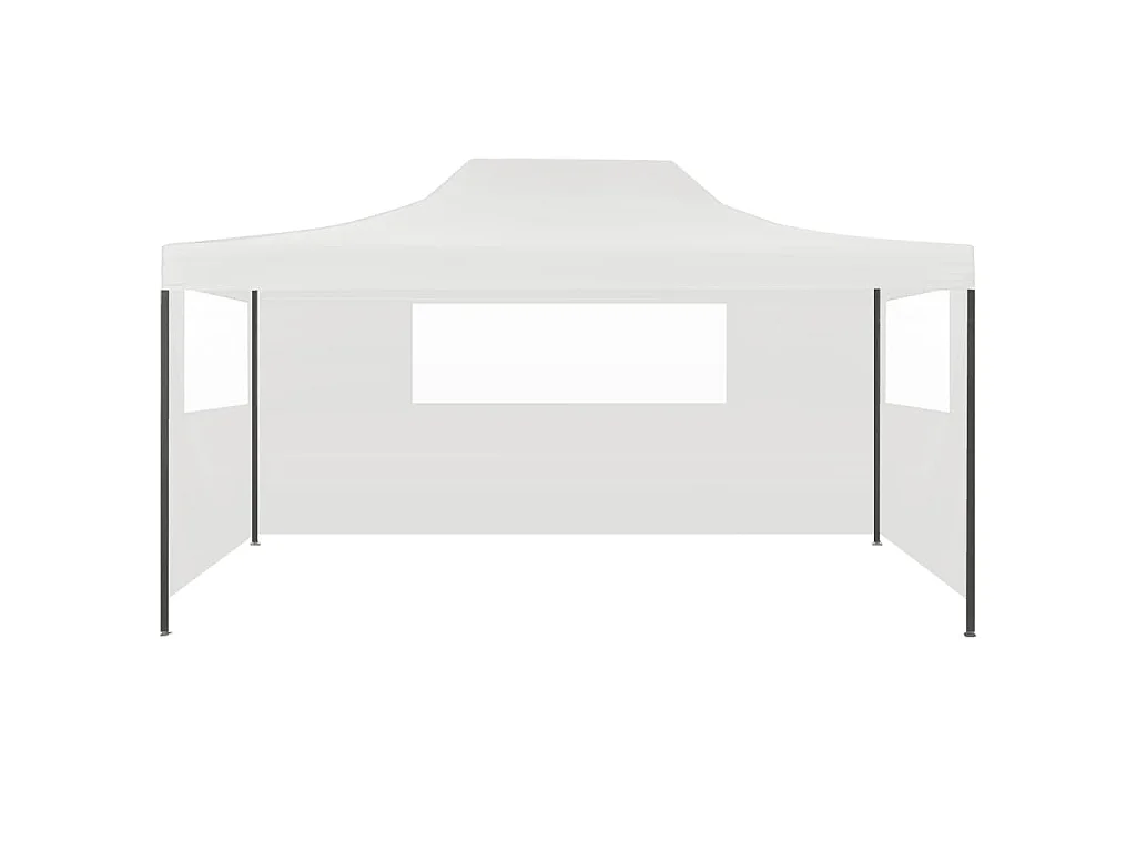Tente pliable de réception avec 3 parois 3 x 4,5 m Blanc WVGQ6944