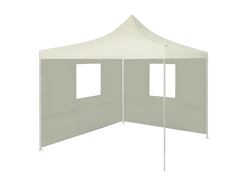 Tenda dobrável com 2 paredes 3x3 m creme PT689724