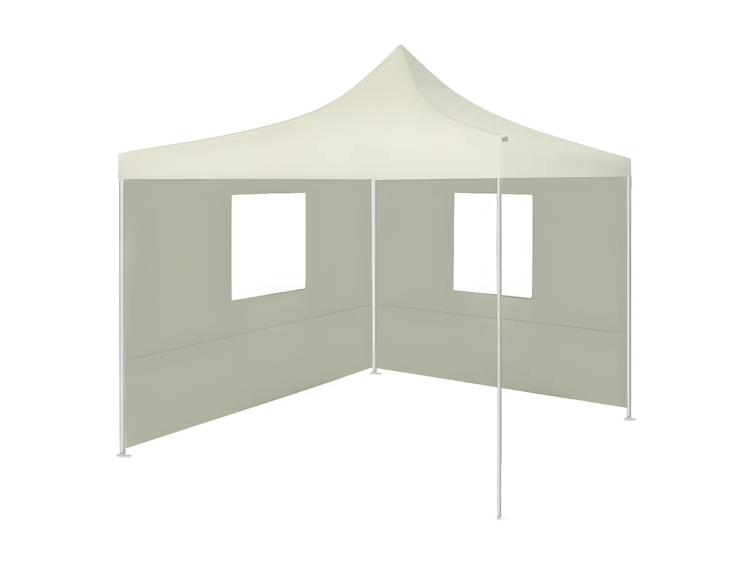 Tenda dobrável com 2 paredes 3x3 m creme PT689724