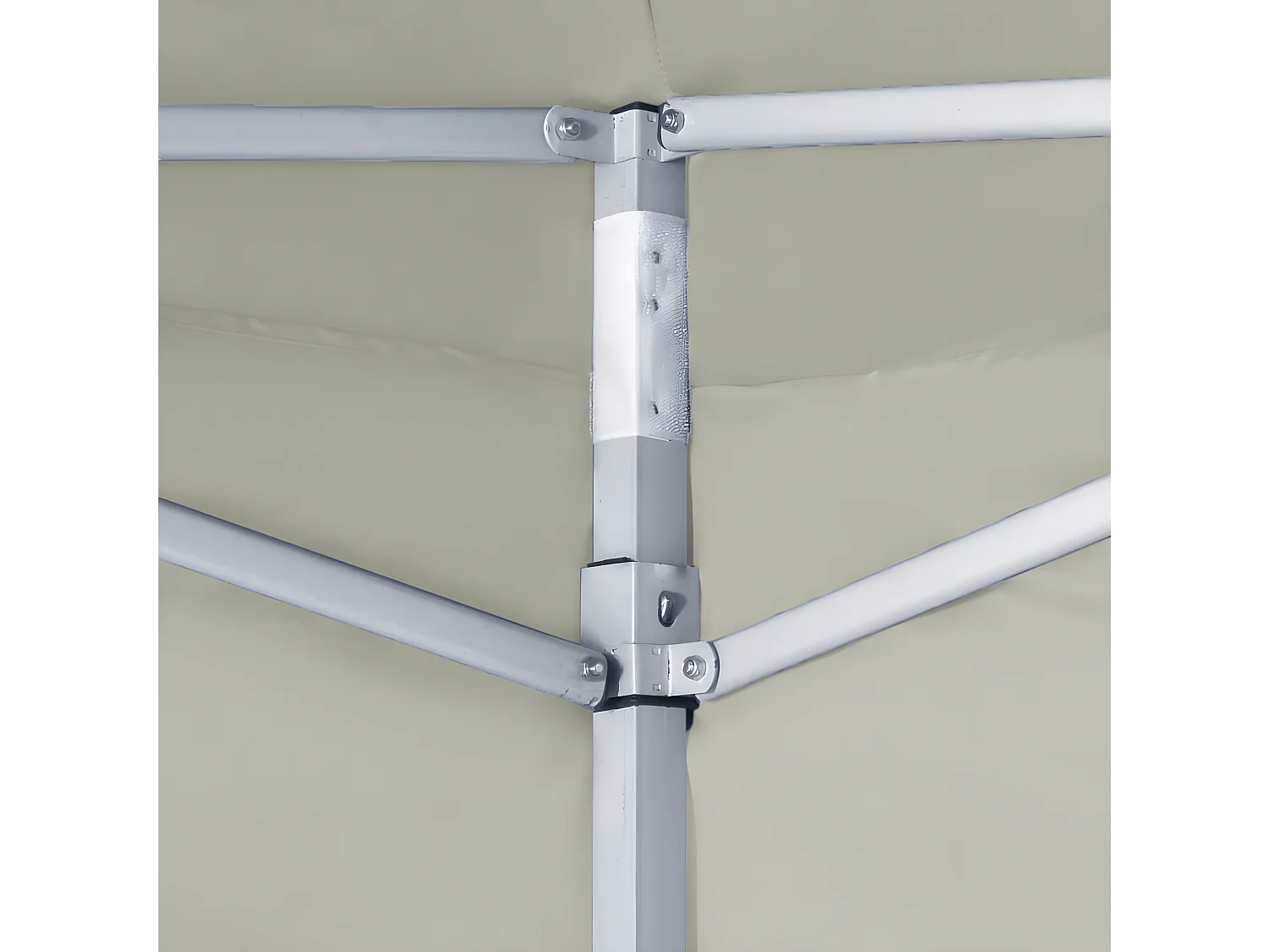 Tenda dobrável com 2 paredes 3x3 m creme PT689724