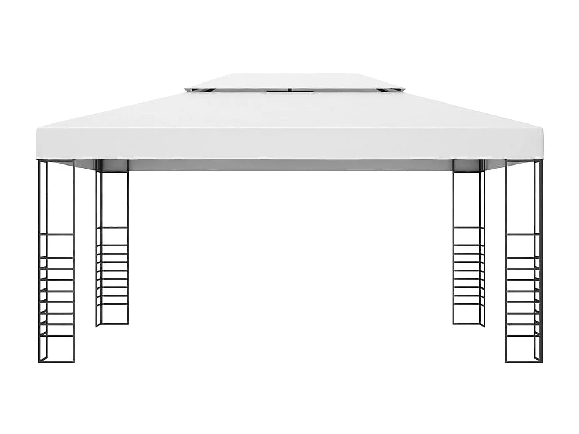 Tonnelle de jardin Acier enduit de poudre 4x3x2,7 m Blanc WVGQ4496