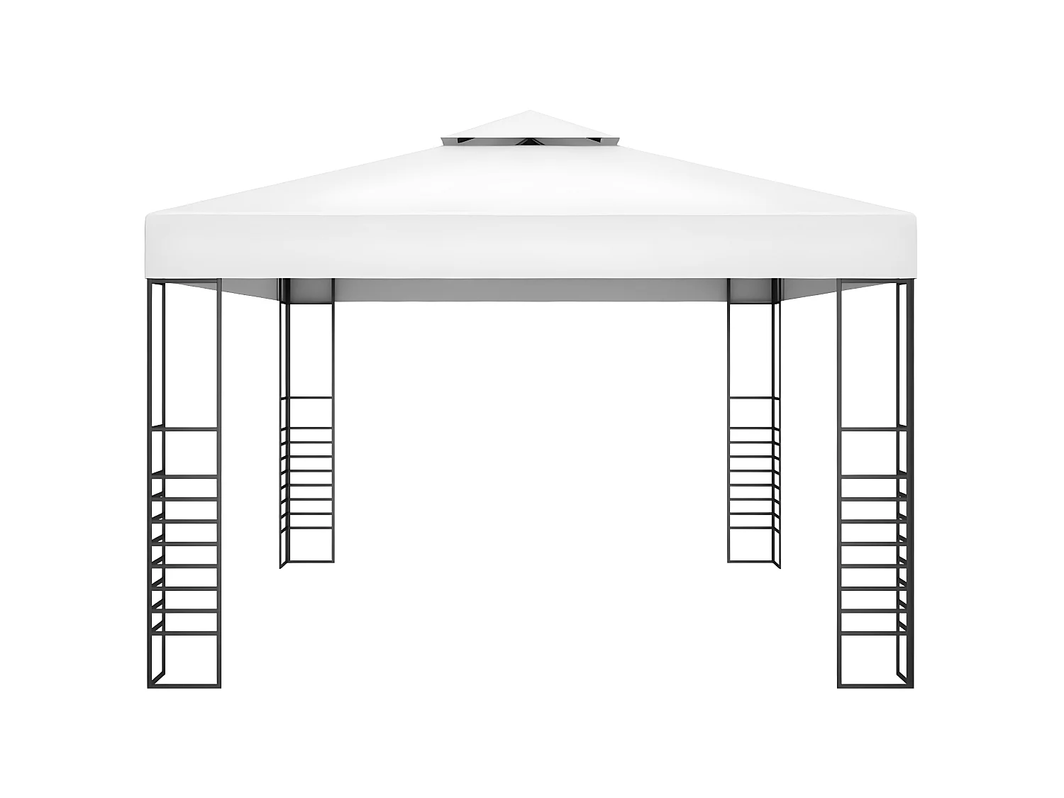 Tonnelle de jardin Acier enduit de poudre 4x3x2,7 m Blanc WVGQ4496