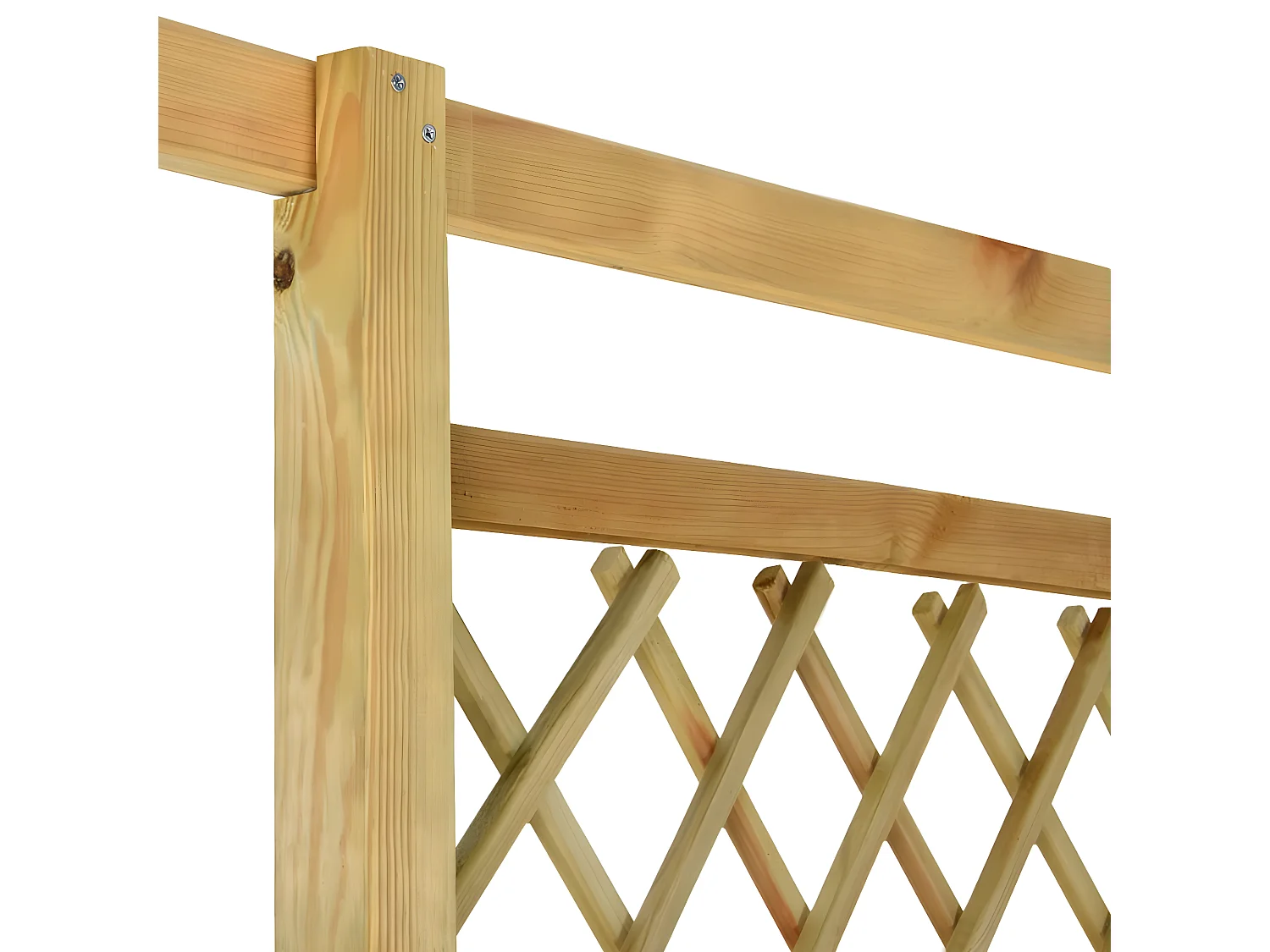 Pérgola esquinera con banco madera pino impregnada 166x81x174cm ES626945