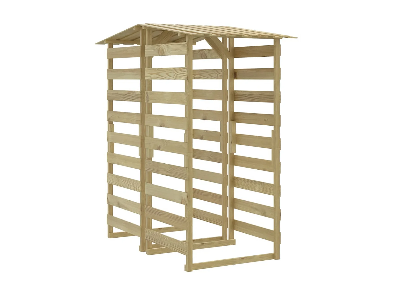 Abri bûches avec toits 2 pcs 100x90x200 cm Bois de pin imprégné WVGQ4935