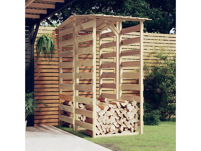 Abri bûches avec toits 2 pcs 100x90x200 cm Bois de pin imprégné WVGQ4935