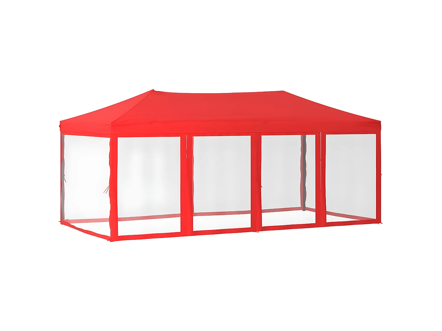 Tente de réception pliable avec parois Rouge 3x6 m WVGQ7755