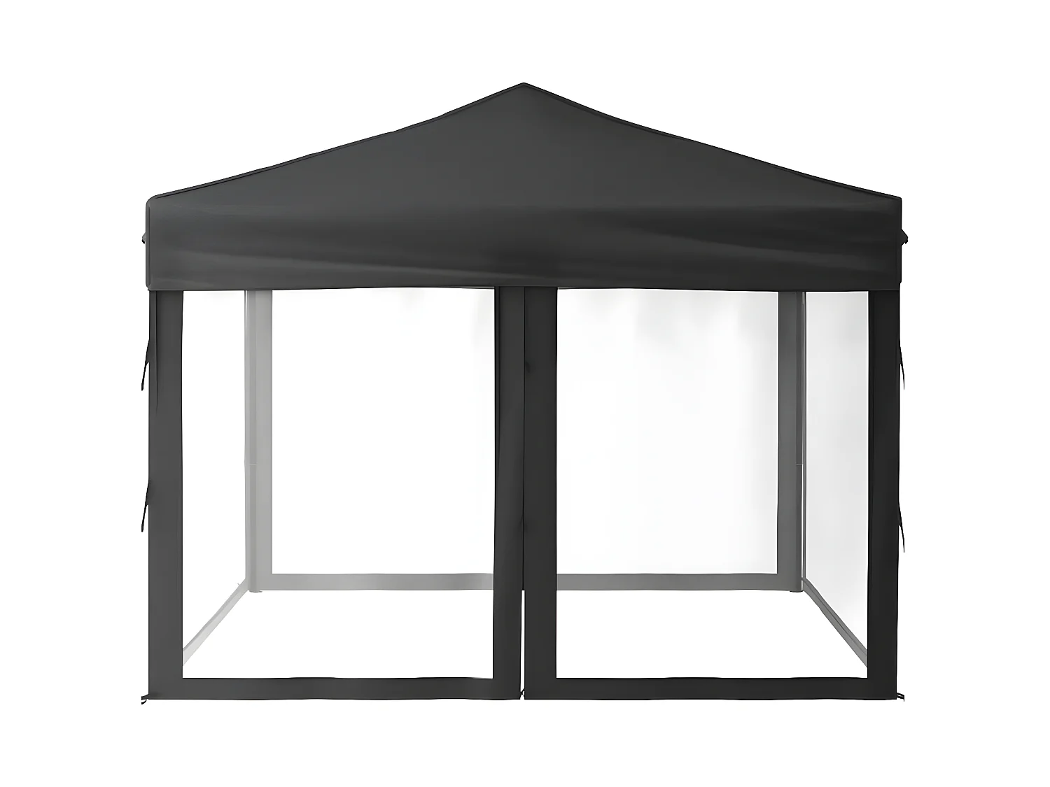 Partytent inklapbaar met zijwanden 3x3 m antracietkleurig NL307947