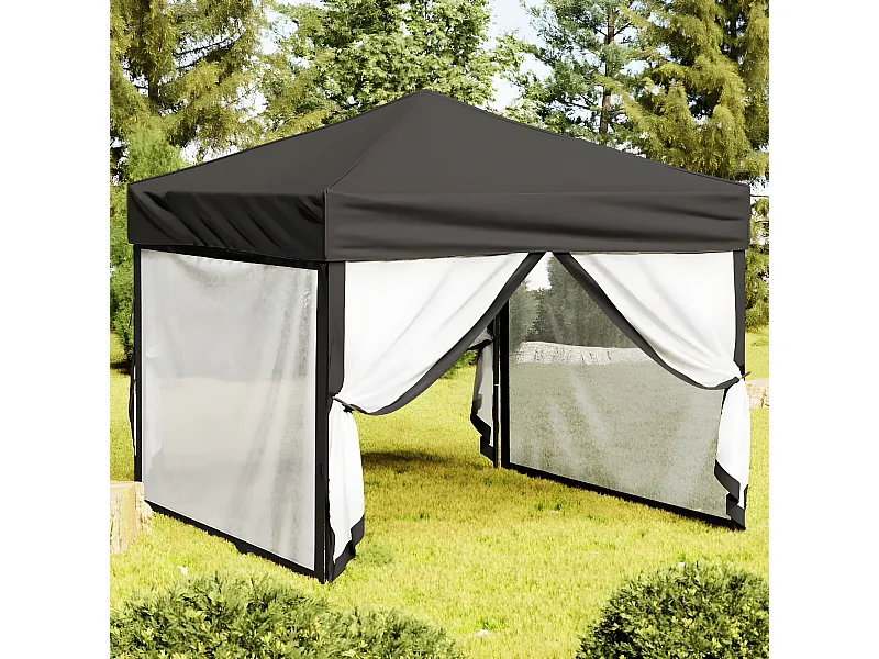 Tente de réception pliable avec parois Anthracite 3x3 m WVGQ6381