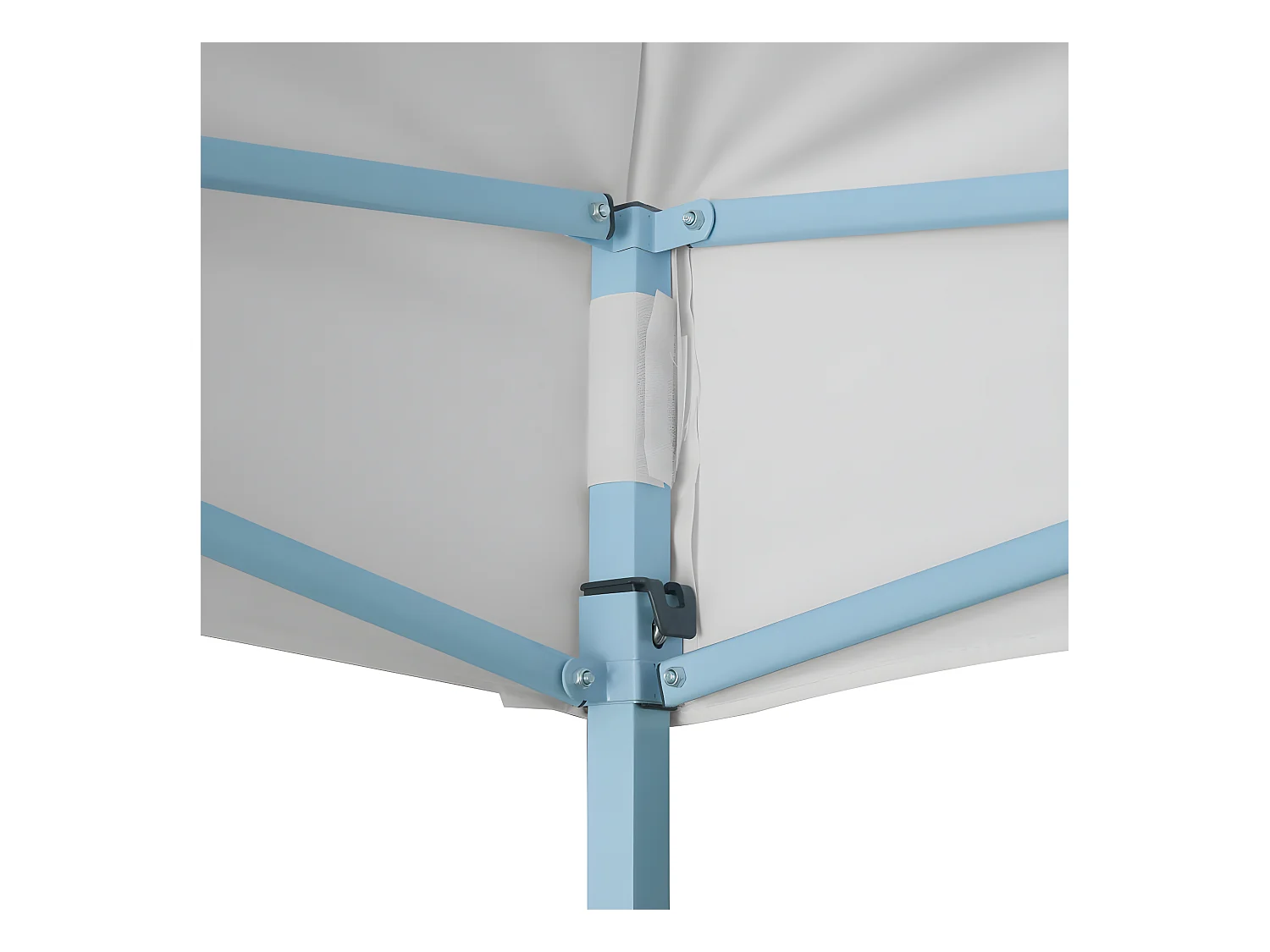 Partytent inklapbaar 3x4 m staal wit NL337774