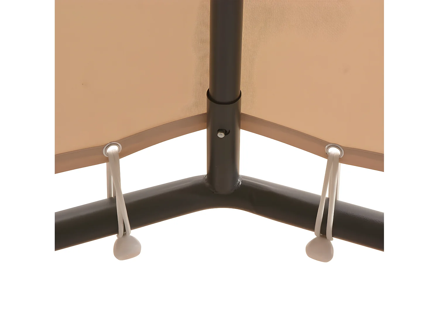 Cenador 4x4 m de acero beige ES316339