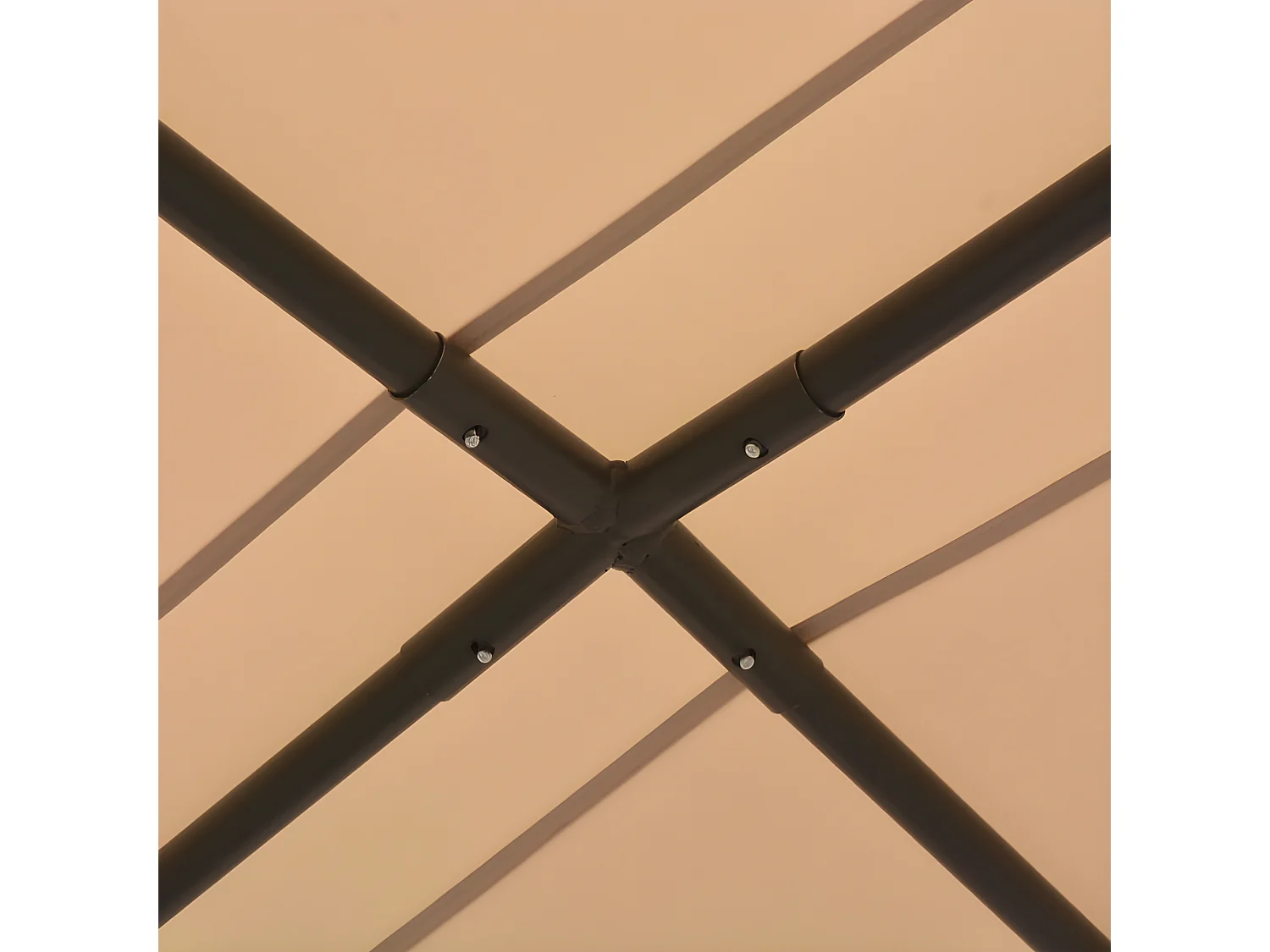 Cenador 4x4 m de acero beige ES316339