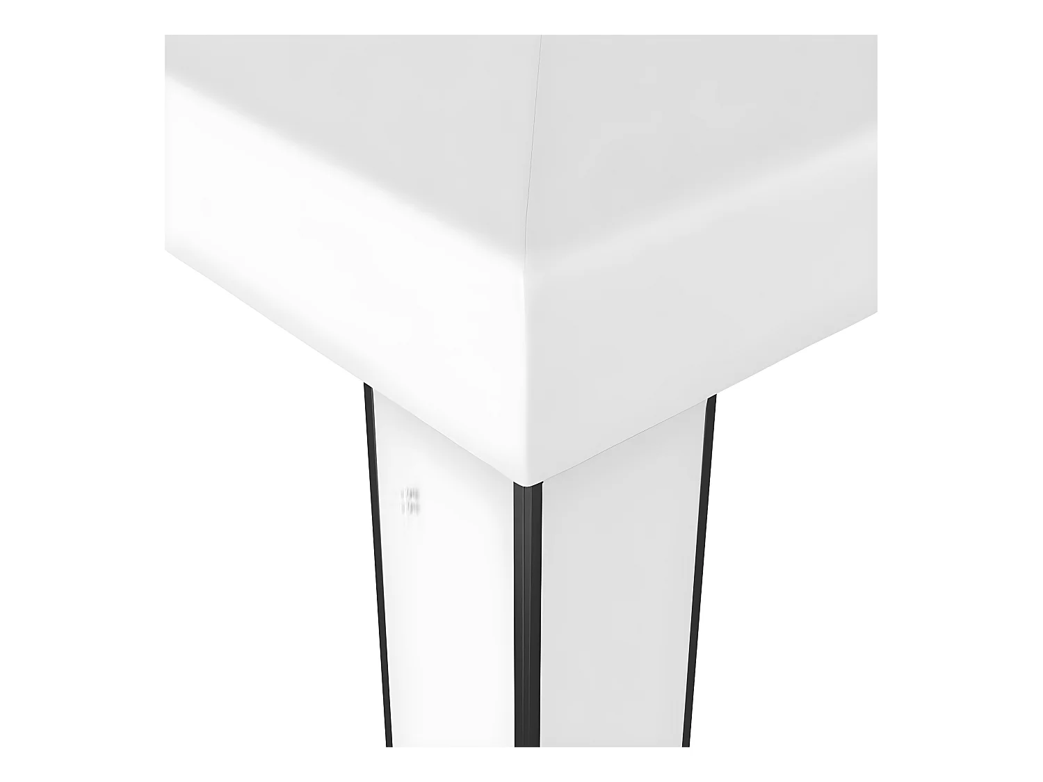 Prieel met dubbel dak en LED-lichtslinger 3x3 m wit NL454383