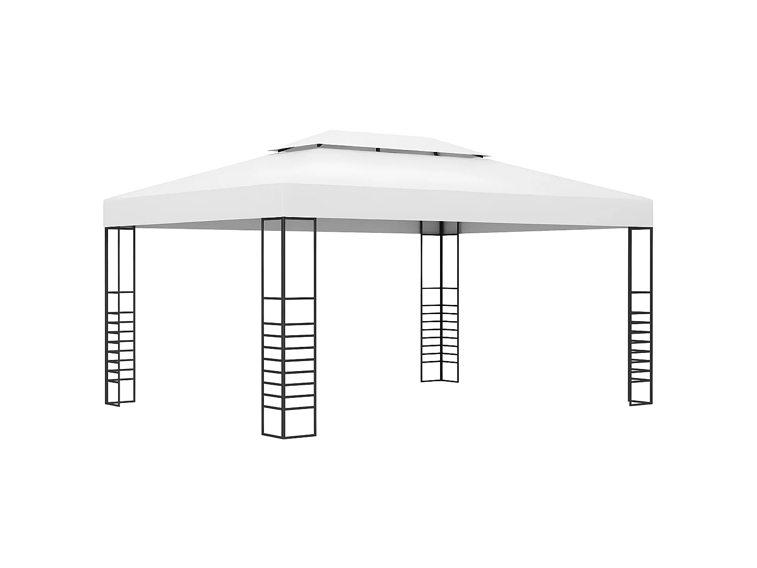 Gazebo - Tenda de recepção com cordões de luzes LED 4x3x2,7 m branco PT584460