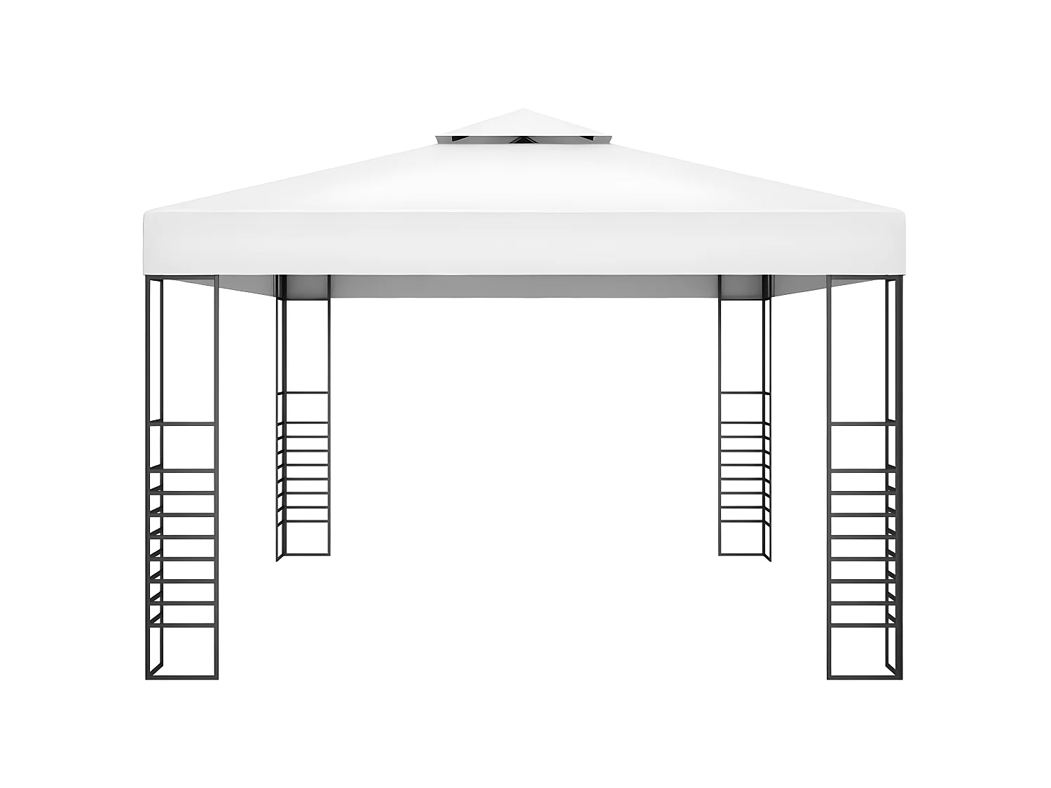 Gazebo - Tenda de recepção com cordões de luzes LED 4x3x2,7 m branco PT584460