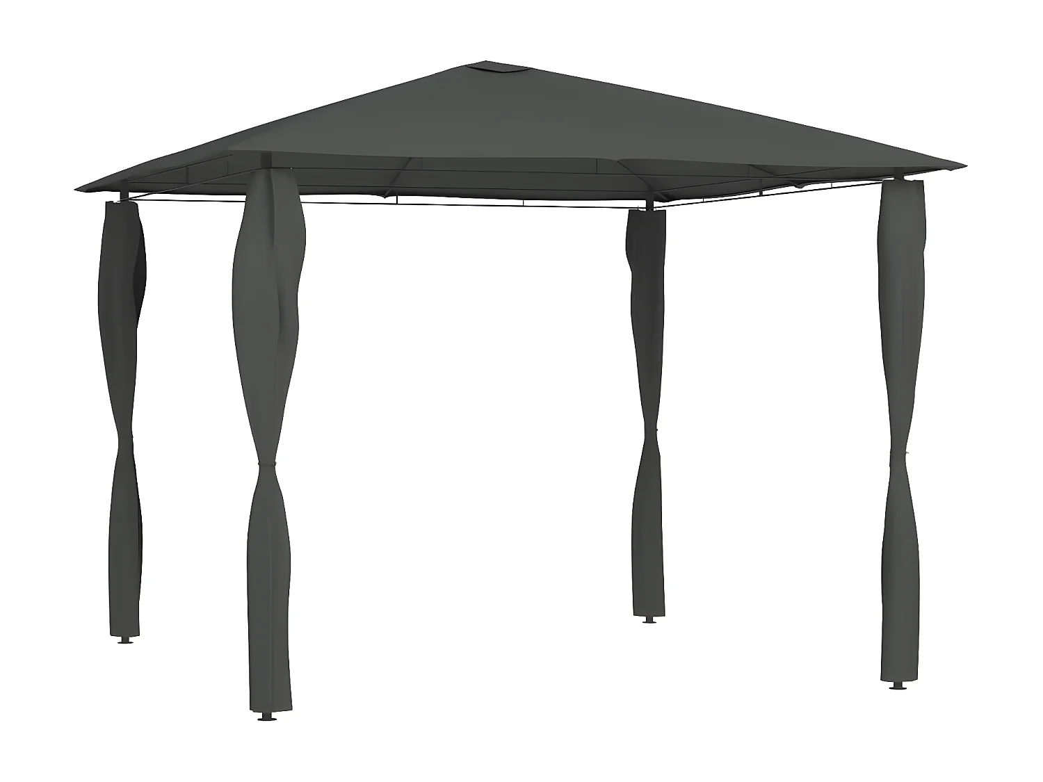 Gazebo - Tenda de recepção 3x3x2,6 m com capas para postes 160 g/m² antracite PT702035
