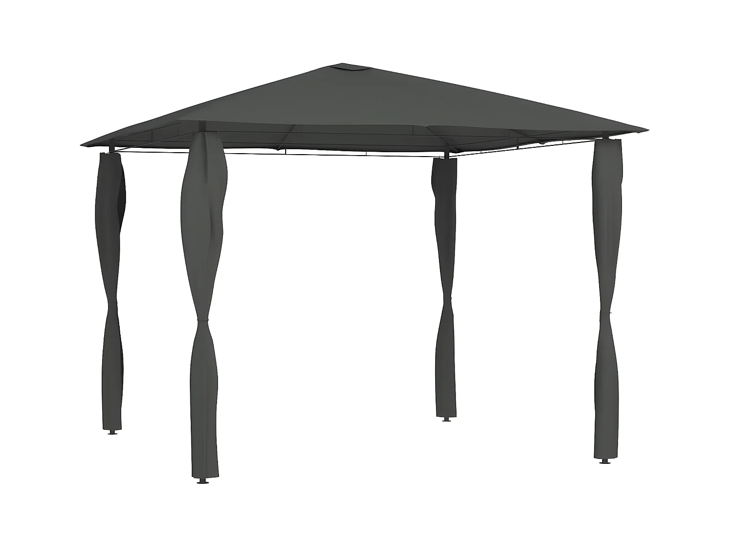 Tonnelle à revêtement de poteaux 3x3x2,6 m Anthracite 160 g/m² WVGQ8655