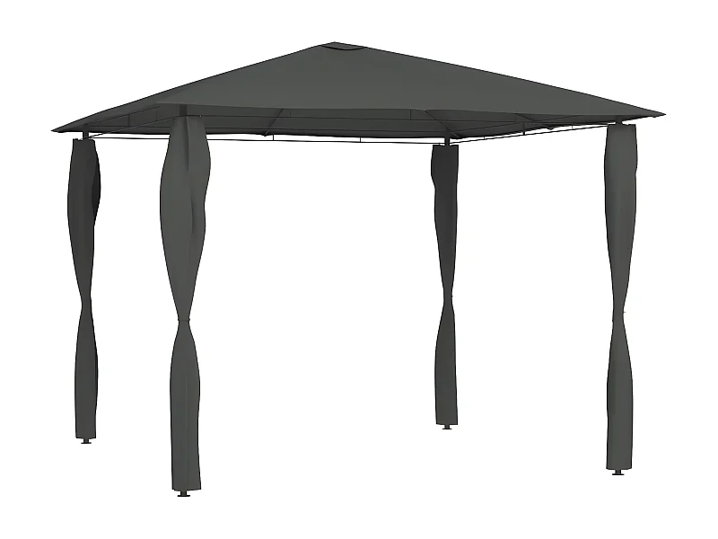 Tonnelle à revêtement de poteaux 3x3x2,6 m Anthracite 160 g/m² WVGQ8655