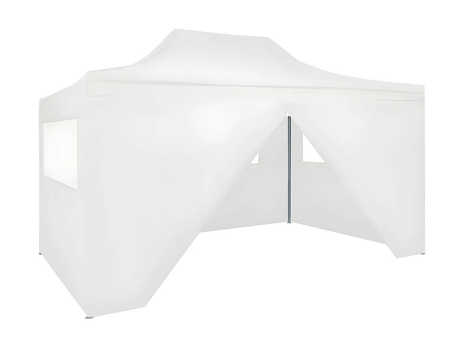 Tente de réception pliable avec 4 parois 3x4 m Acier Blanc WVGQ9594